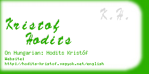 kristof hodits business card